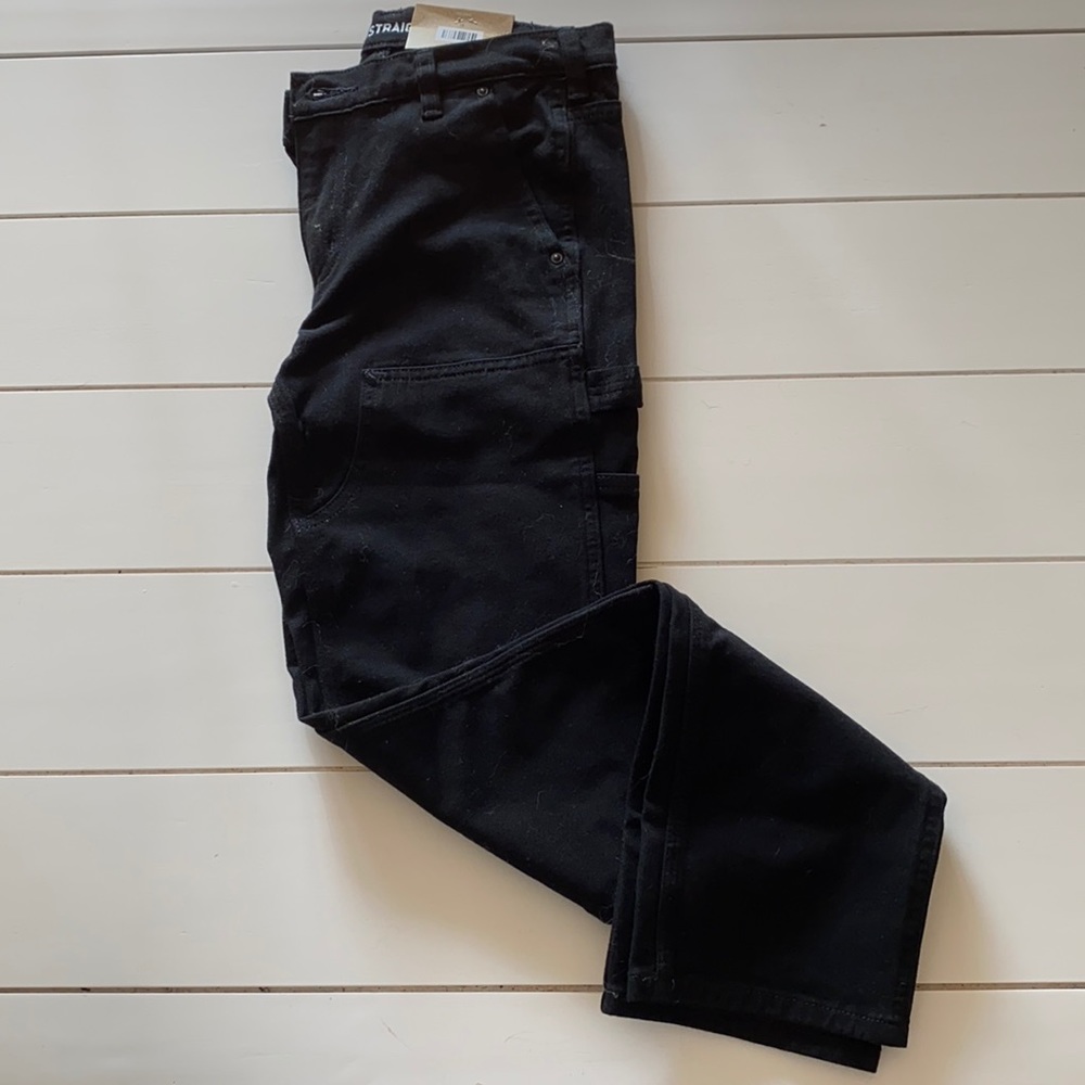 NWT Black Carhartt Twill Double Front Pant